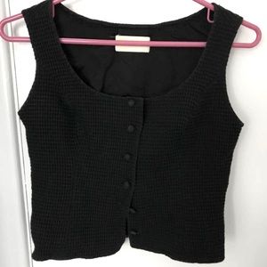 Black button up vest